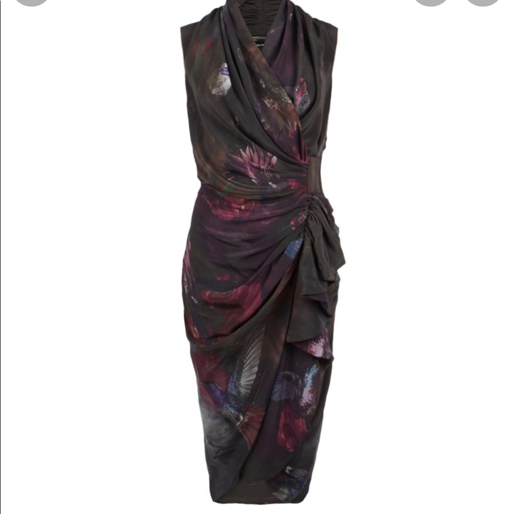 ALLSAINTS Spitafields Silk poison Dress 6